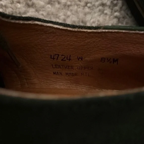G.H. Bass & Co. Vintage Dark Green Suede Loafers - Picture 6 of 6